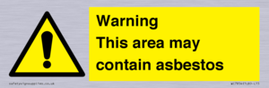 Warning This area may contain asbestos